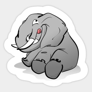 Derpy Elephant Sticker